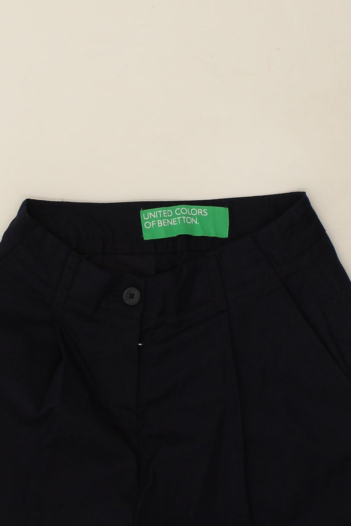 BENETTON Womens High Waist Chino Shorts W24 Small Navy Blue Cotton | Vintage Benetton | Thrift | Second-Hand Benetton | Used Clothing | Messina Hembry 