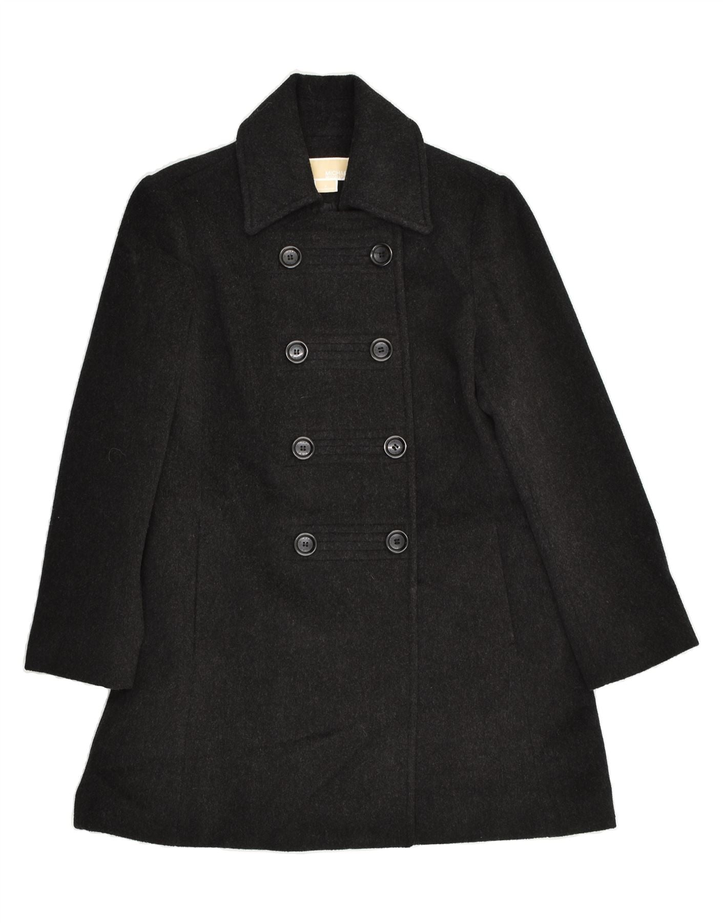 Michael kors women's black wool coat best sale