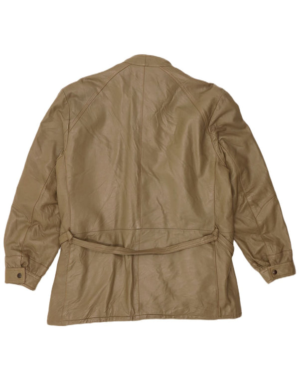 Vintage Mens UK 38 Medium Khaki Leather