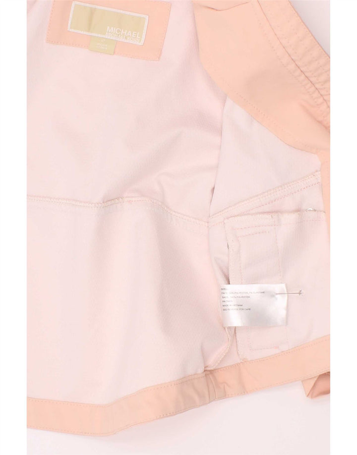 Michael Kors Girls Hooded Rain Jacket 3-4 Years Pink Polyester
