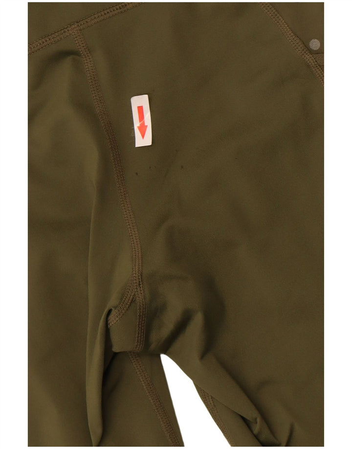 Nike Womens Dri Fit Leggings UK 4 XS Khaki Polka Dot Polyester