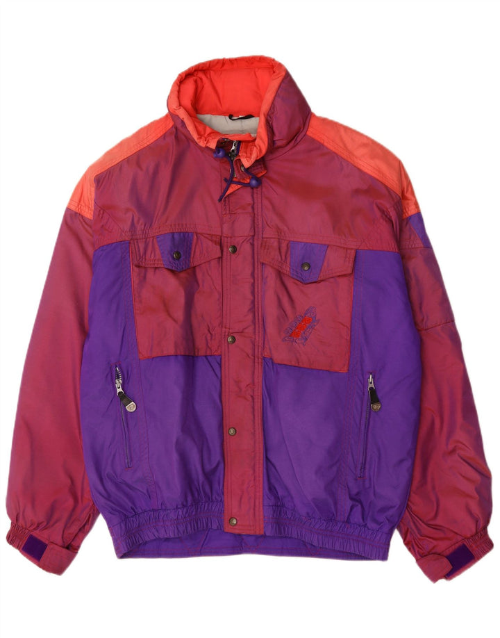 Vintage Mens Ski Jacket IT 54 XL Multicoloured Colourblock Polyamide