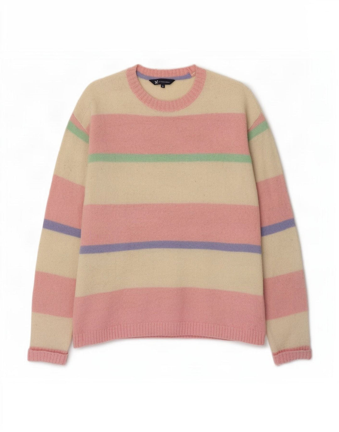 Crew Clothing Womens Neck Jumper Sweater UK 16 Large Multicoloured