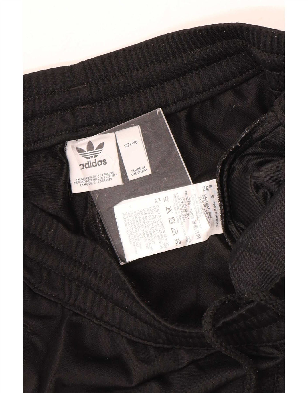 Adidas Womens Graphic Sport Shorts UK 10 Small Black Polyester
