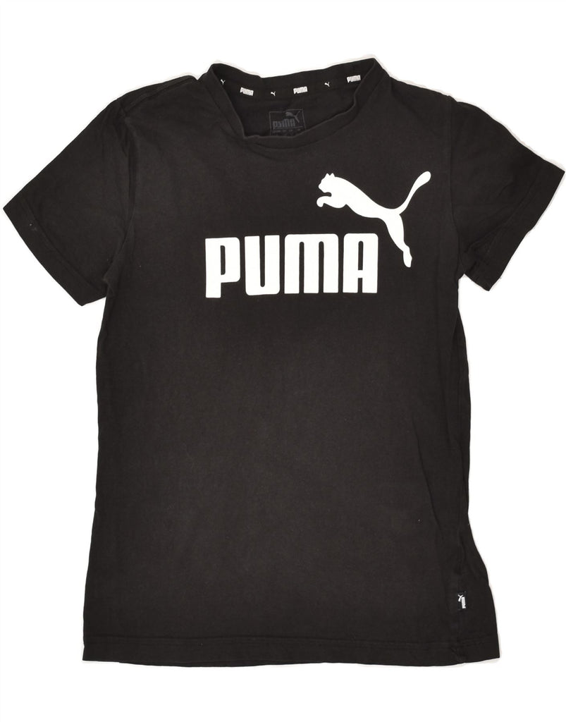 PUMA Boys Graphic T-Shirt Top 11-12 Years Black | Vintage Puma | Thrift | Second-Hand Puma | Used Clothing | Messina Hembry 