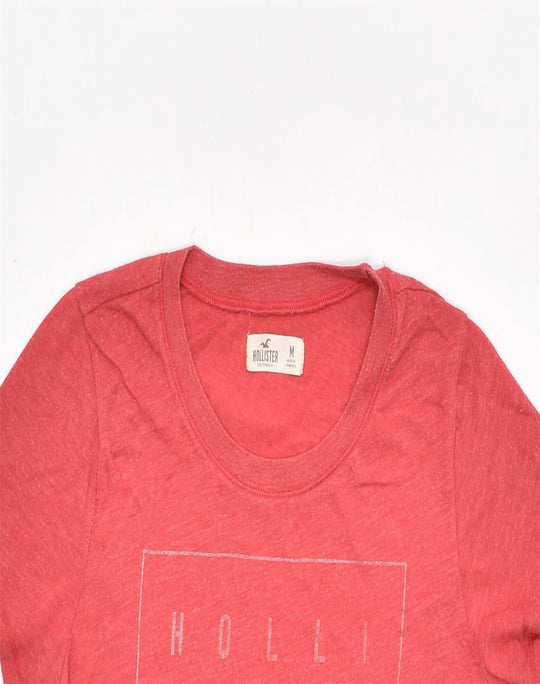HOLLISTER Womens Graphic T-Shirt Top UK 12 Medium Red Cotton, Vintage &  Second-Hand Clothing Online