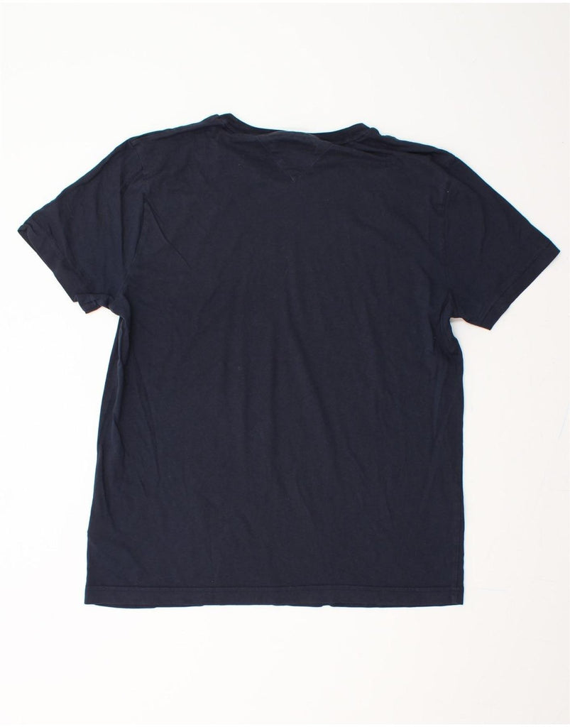 TOMMY HILFIGER Mens Graphic T-Shirt Top XL Navy Blue Cotton Vintage Tommy Hilfiger and Second-Hand Tommy Hilfiger from Messina Hembry 