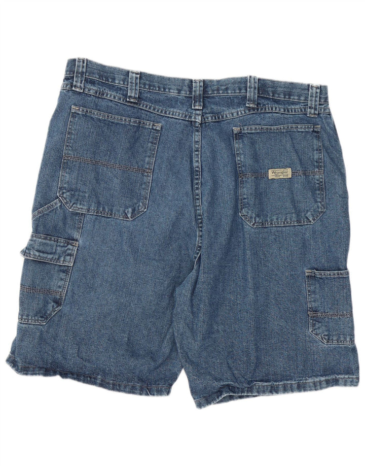 Wrangler Mens Cargo Denim Shorts W40 XL Blue Cotton