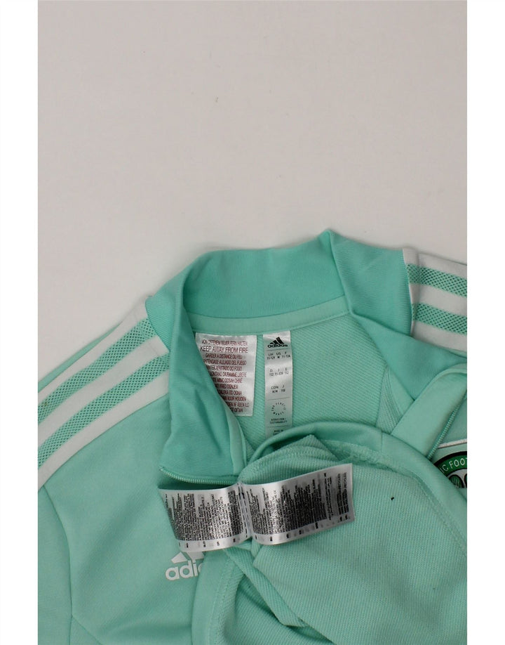 ADIDAS Boys Pullover Tracksuit Top 11-12 Years Turquoise Vintage Adidas and Second-Hand Adidas from Messina Hembry 