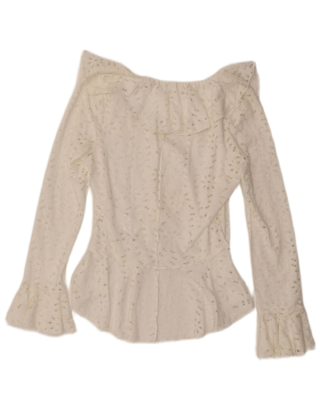 Desigual Womens Asymmetric Shirt Blouse UK 12 Medium White Cotton