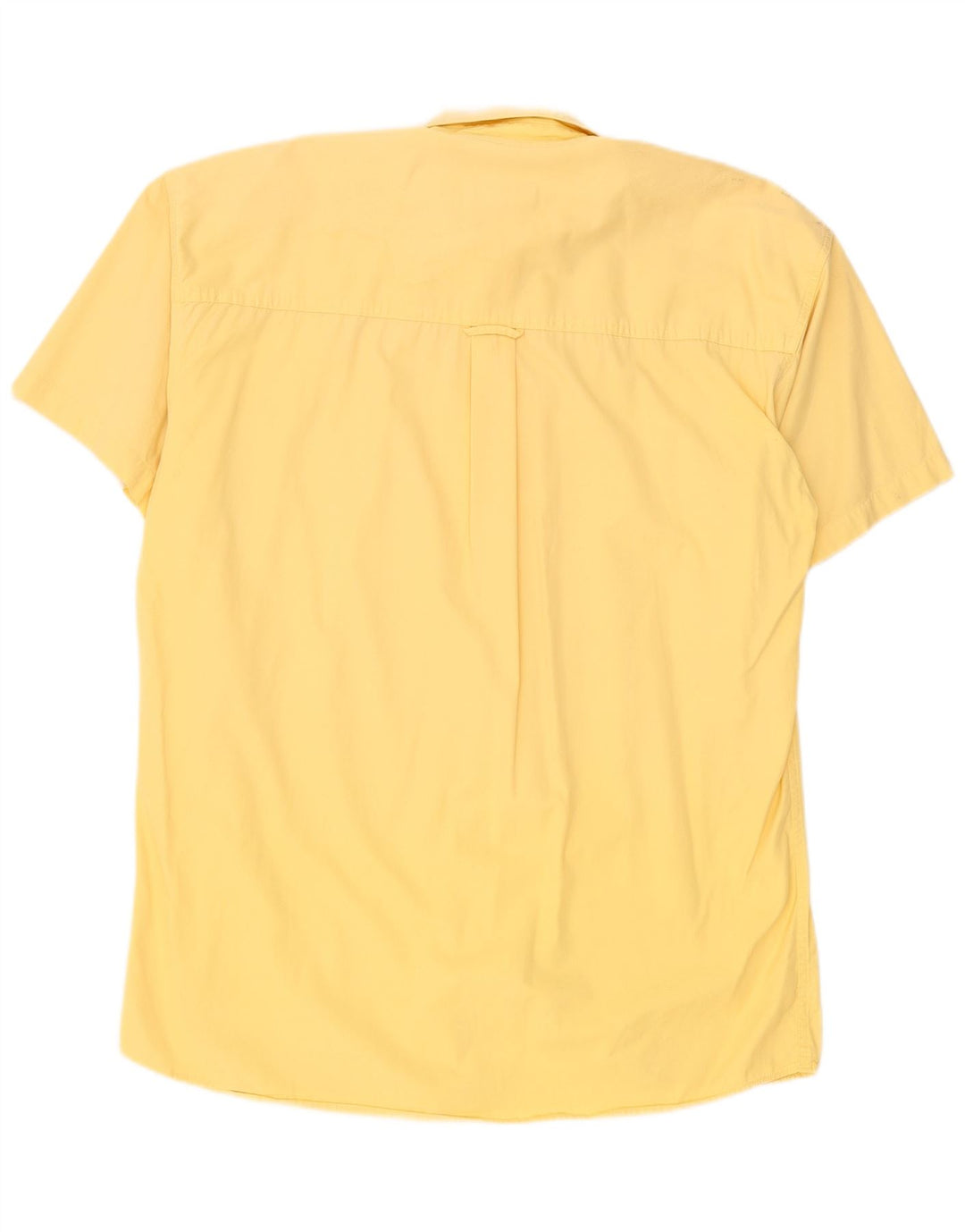 Chaps Ralph Lauren Mens Short Sleeve Shirt Large Yellow Cotton
