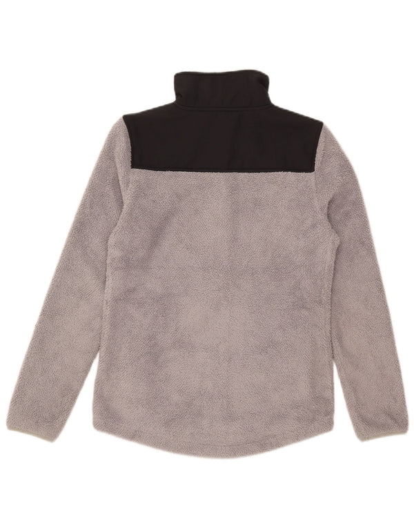 Fila Womens Fleece Jacket UK 6 XS Grey Colourblock Polyester