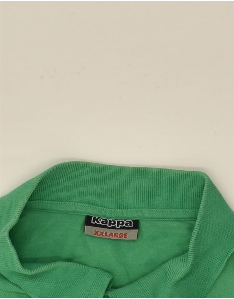 KAPPA Mens Polo Shirt 2XL Green Cotton | Vintage Kappa | Thrift | Second-Hand Kappa | Used Clothing | Messina Hembry 