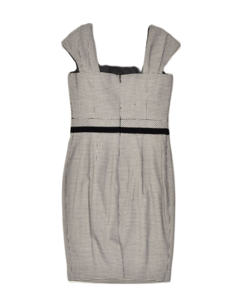 LUISA SPAGNOLI Womens Sleeveless Sheath Dress IT 42 Medium Grey Check | Vintage Luisa Spagnoli | Thrift | Second-Hand Luisa Spagnoli | Used Clothing | Messina Hembry 