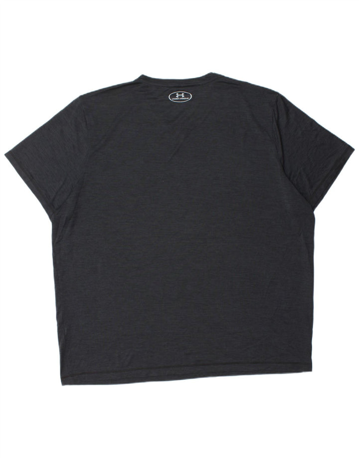 UNDER ARMOUR Mens Heat Gear T-Shirt Top 2XL Black