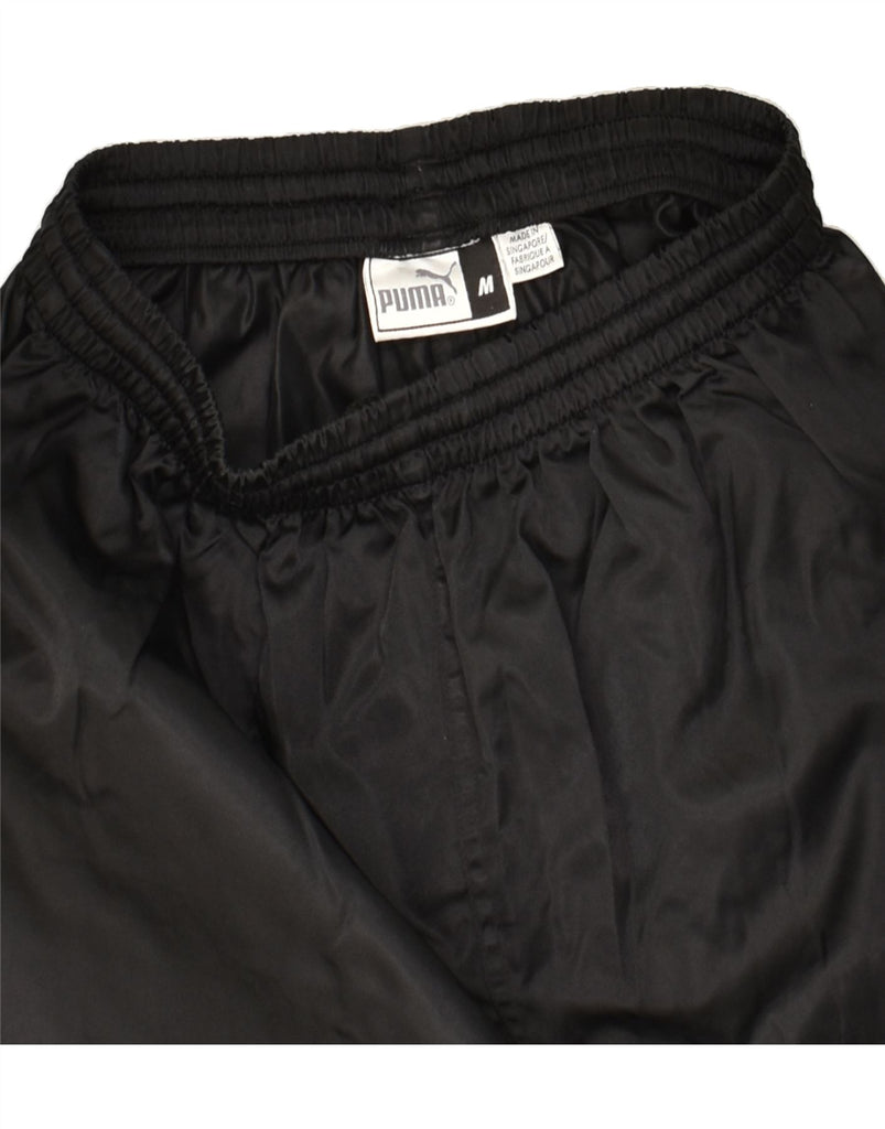 PUMA Womens Sport Shorts UK 12 Medium Black Nylon | Vintage Puma | Thrift | Second-Hand Puma | Used Clothing | Messina Hembry 