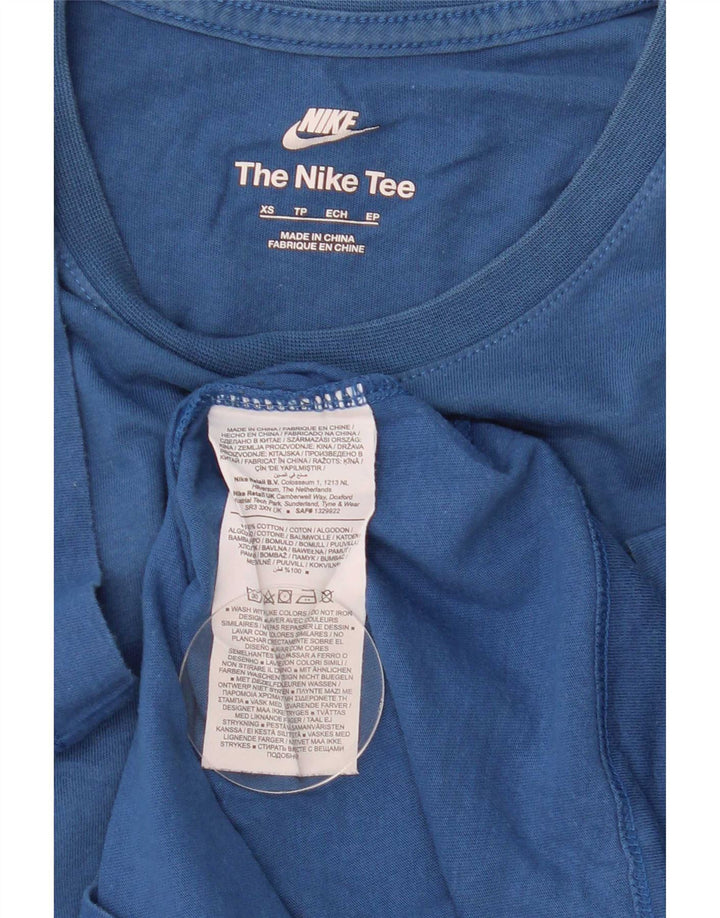 Nike Mens T-Shirt Top XS Blue Cotton