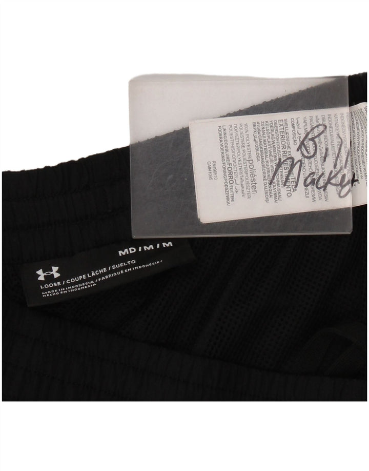 Under Armour Mens Loose Fit Tracksuit Trousers Medium Black Polyester