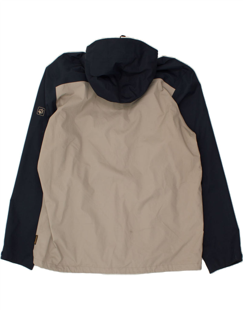 JACK WOLFSKIN Mens Hooded Rain Jacket UK 50 5XL Grey Colourblock Polyamide | Vintage Jack Wolfskin | Thrift | Second-Hand Jack Wolfskin | Used Clothing | Messina Hembry 