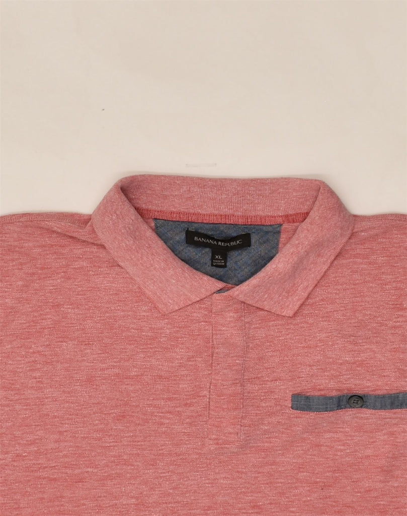 BANANA REPUBLIC Mens Polo Shirt XL Pink Cotton | Vintage Banana Republic | Thrift | Second-Hand Banana Republic | Used Clothing | Messina Hembry 