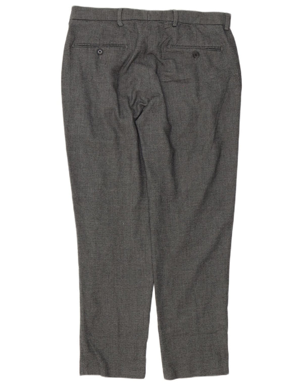 Marks & Spencer Mens Tailored Fit Suit Trousers W34 L28 Grey Polyester