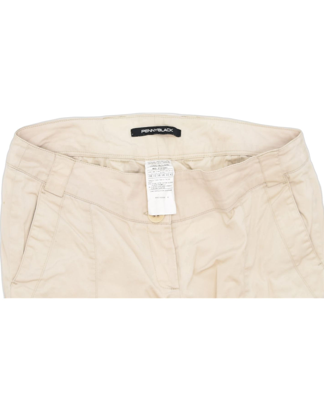 PENNY BLACK Womens Tapered Cropped Trousers UK 10 Small W30 L25 Beige | Vintage | Thrift | Second-Hand | Used Clothing | Messina Hembry 
