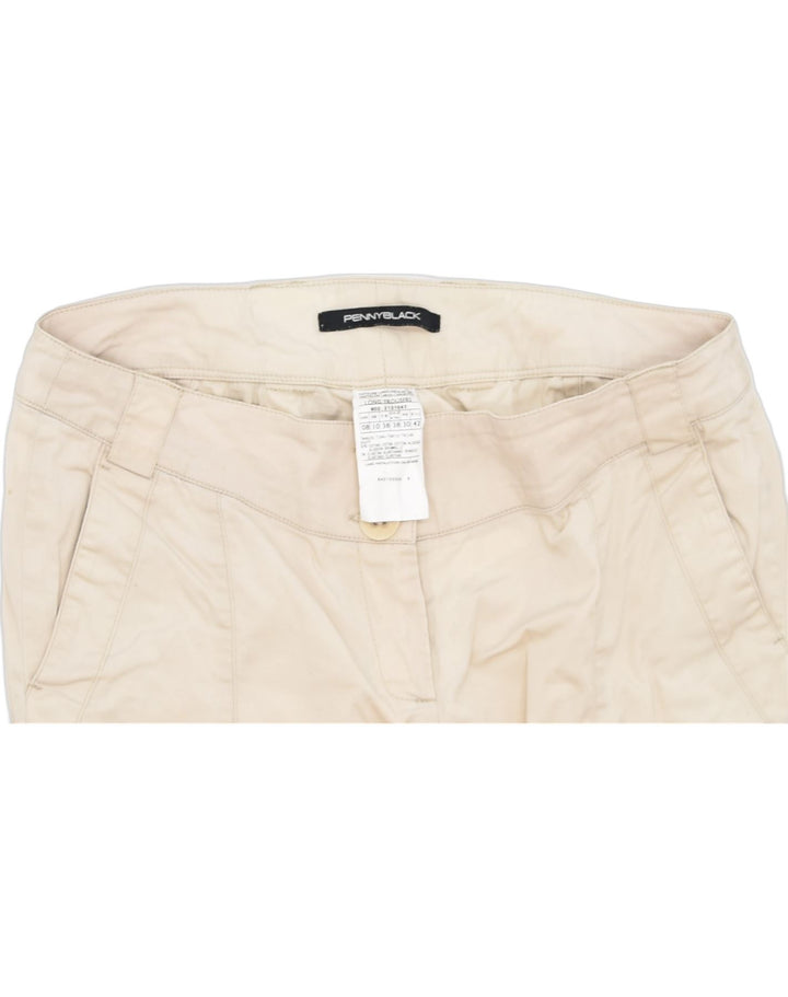 PENNY BLACK Womens Tapered Cropped Trousers UK 10 Small W30 L25 Beige | Vintage | Thrift | Second-Hand | Used Clothing | Messina Hembry 