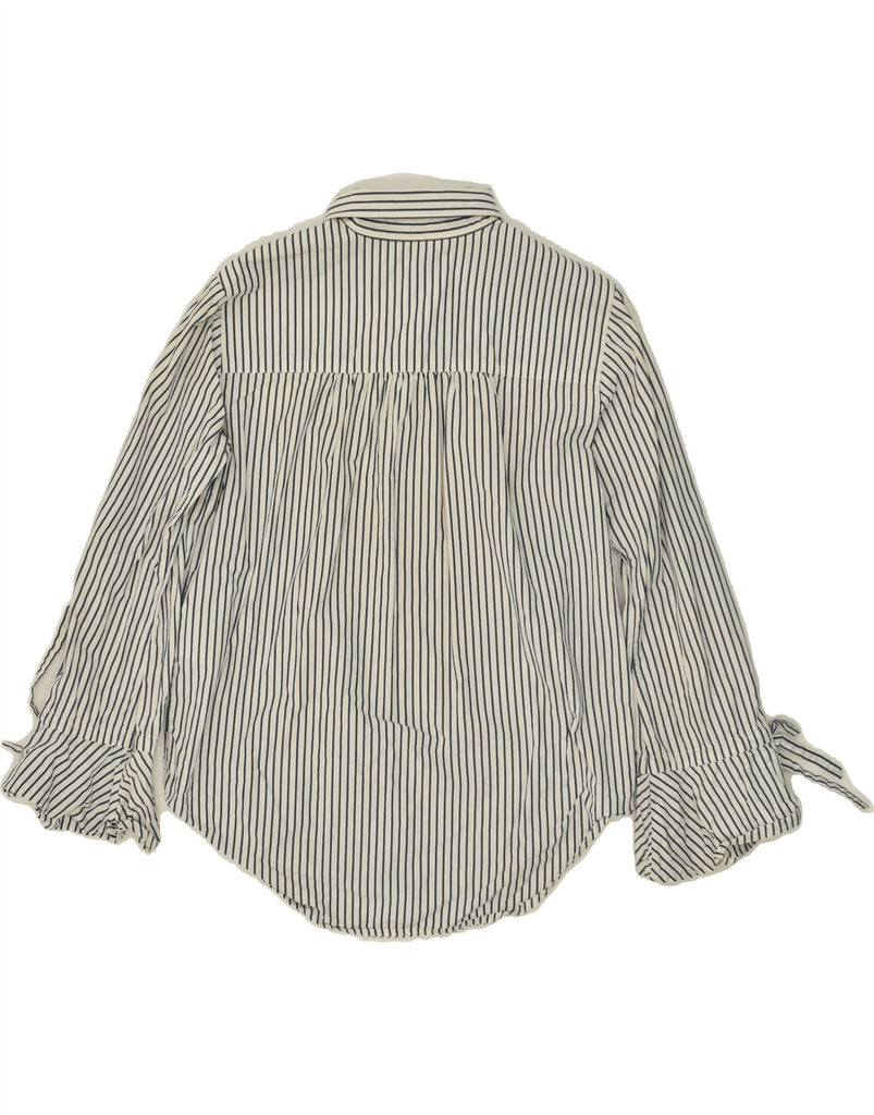 LEVI'S Womens Boyfriend Fit Long Sleeve Shirt Blouse UK 6 XS White Striped Vintage Levi's and Second-Hand Levi's from Messina Hembry 