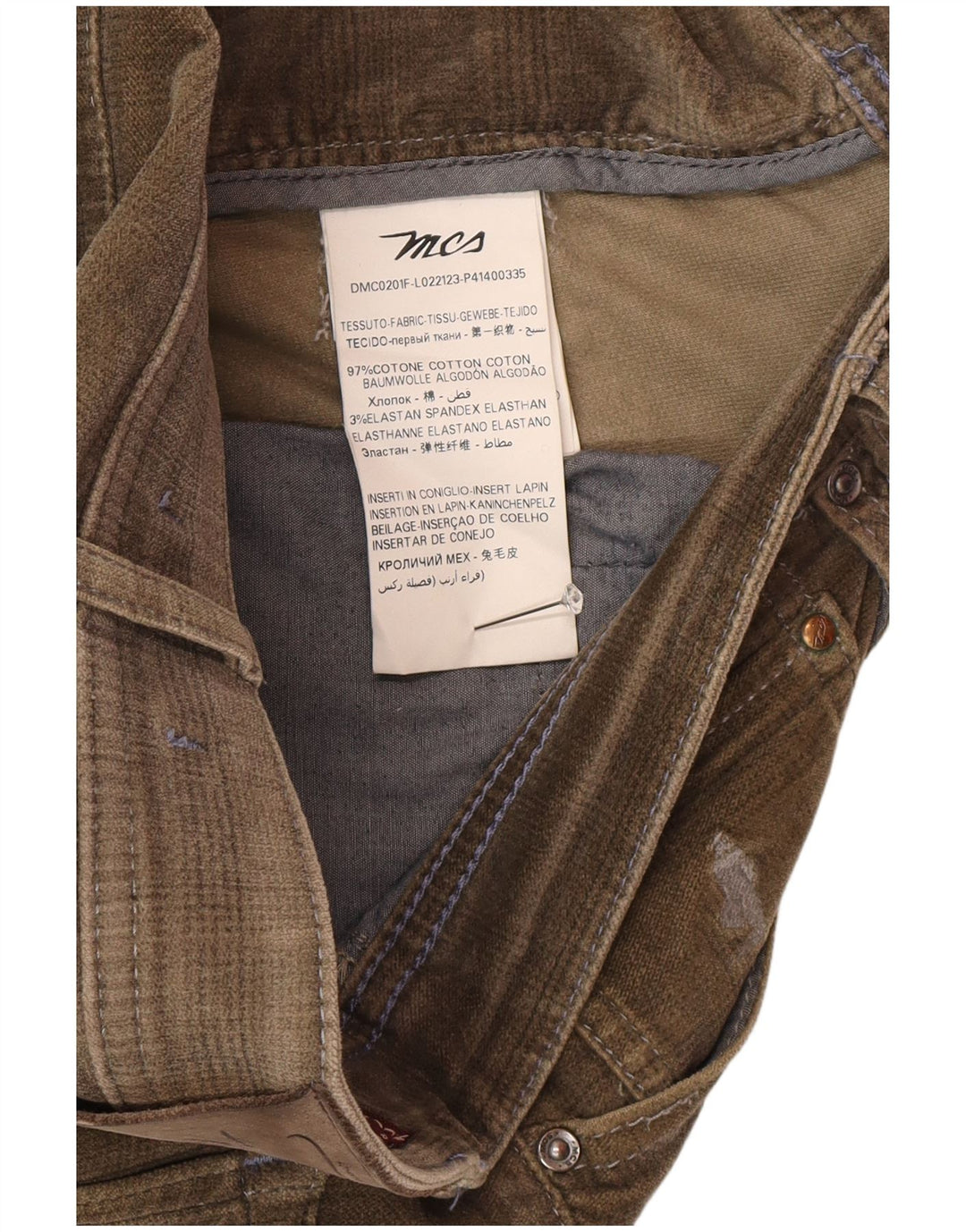 Marlboro Classics Mens Regular Slim Fit Casual Trousers W31 L34 Brown