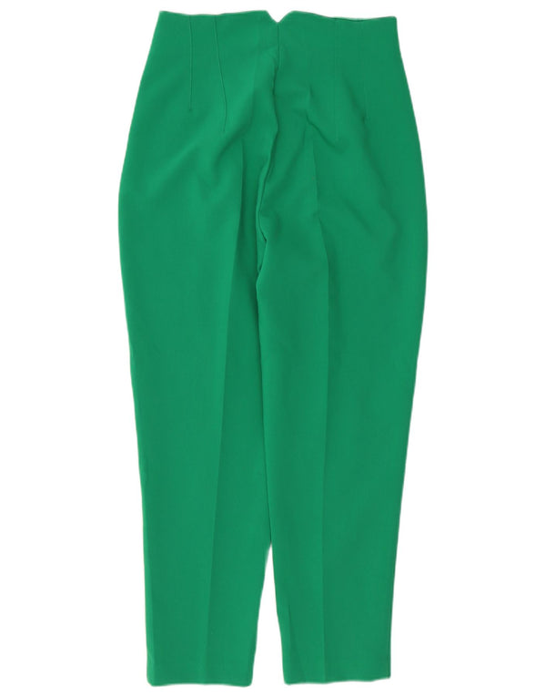 Zara Womens High Waist Tapered Casual Trousers Medium W28 L27 Green