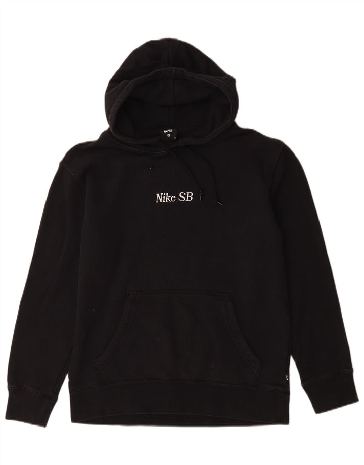 Nike Mens Graphic Hoodie Jumper Small Black Cotton