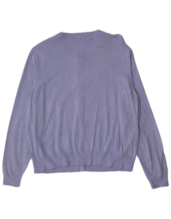 MARKS & SPENCER Womens Cardigan Sweater UK 18 XL Blue Viscose