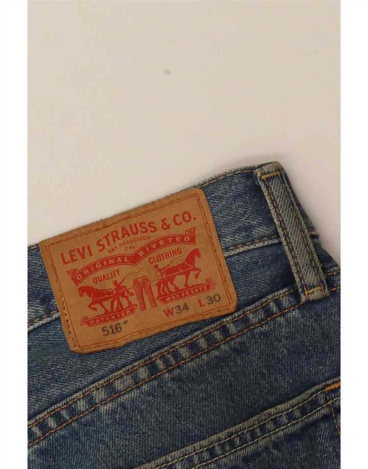 Levi's Mens 516 Straight Jeans W34 L30 Blue