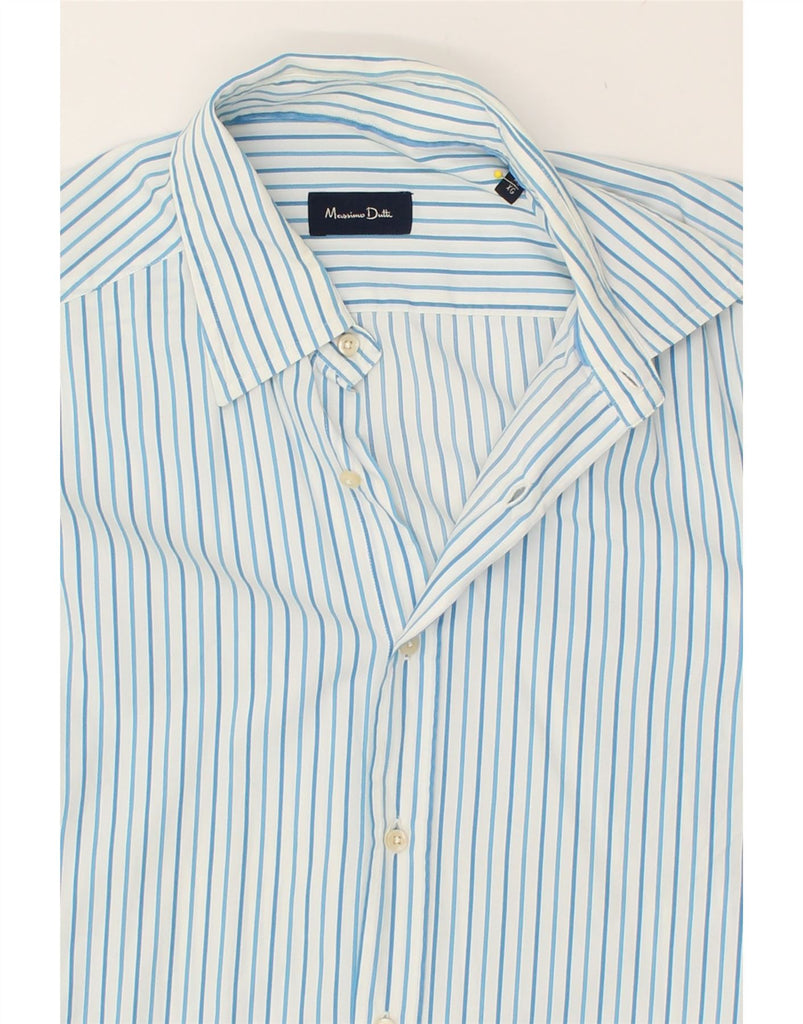 MASSIMO DUTTI Mens Shirt XL Blue Pinstripe | Vintage Massimo Dutti | Thrift | Second-Hand Massimo Dutti | Used Clothing | Messina Hembry 