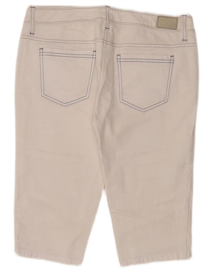 Tommy Hilfiger Womens Bermuda Denim Shorts US 8 Medium W32  White Cotton