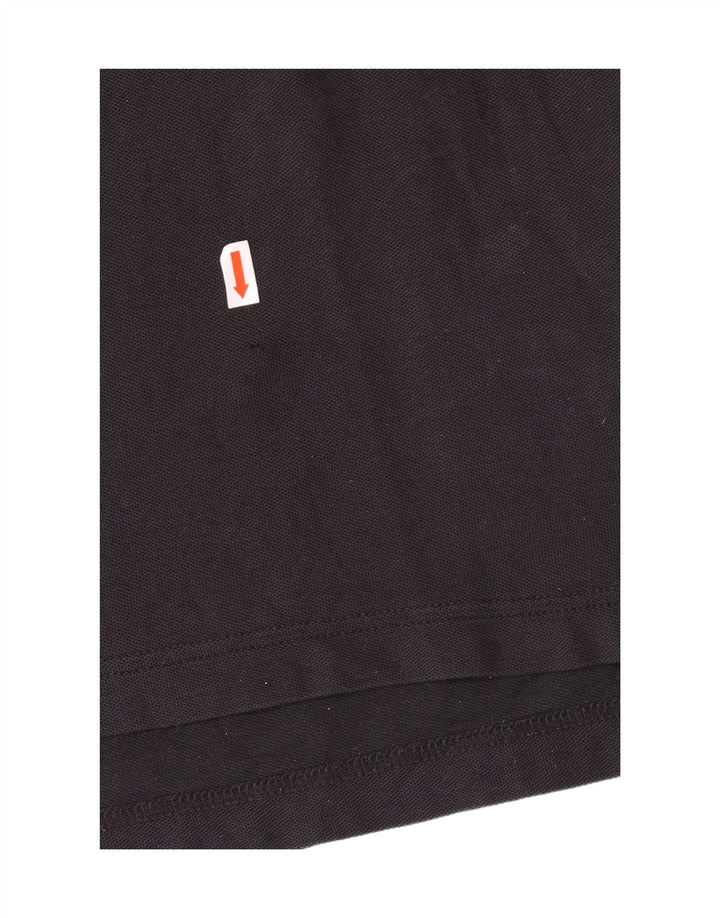 TOMMY HILFIGER Mens Regular Fit Polo Shirt Large Black Cotton