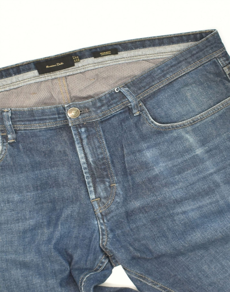 MASSIMO DUTTI Mens Regular Fit Straight Jeans W38 L28 Blue Cotton | Vintage Massimo Dutti | Thrift | Second-Hand Massimo Dutti | Used Clothing | Messina Hembry 