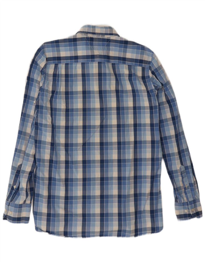 Tommy Hilfiger Mens Custom Fit Shirt Size 15 1/2 16 Medium Blue Check