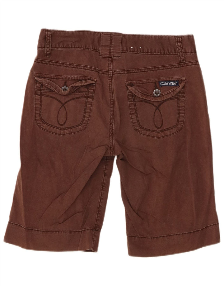 CALVIN KLEIN Womens Casual Shorts US 6 Medium W28 Brown Cotton