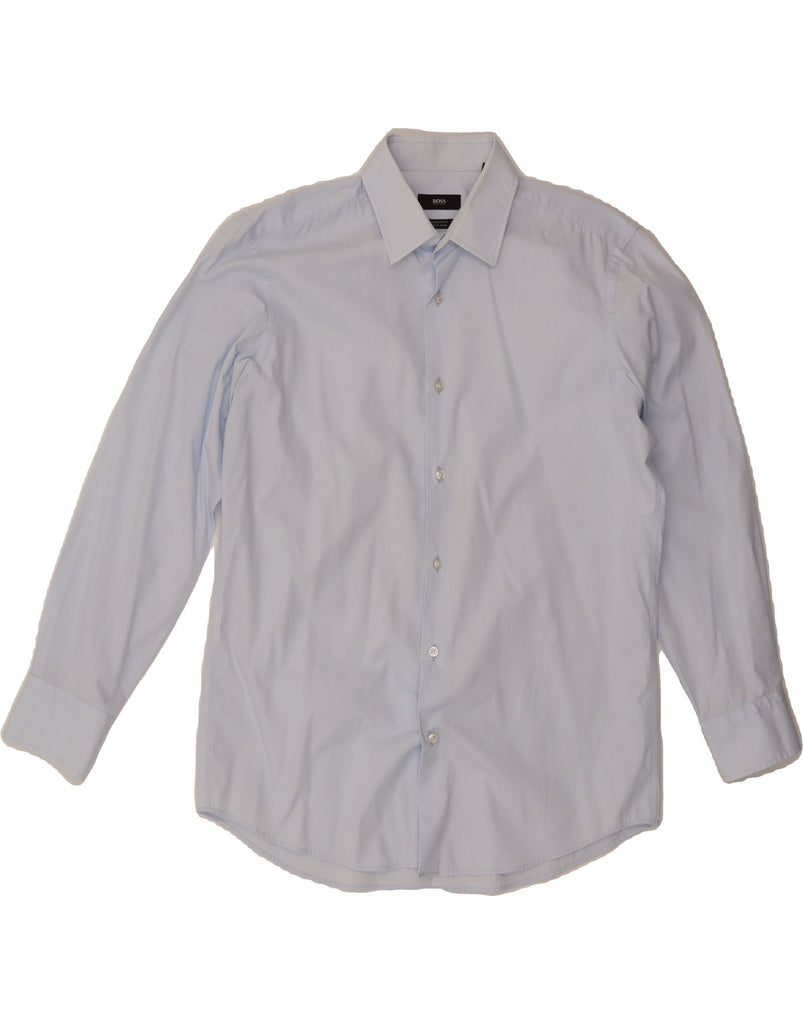 HUGO BOSS Mens Regular Fit Shirt Size 39 15 1/2 Medium Blue Vintage Hugo Boss and Second-Hand Hugo Boss from Messina Hembry 