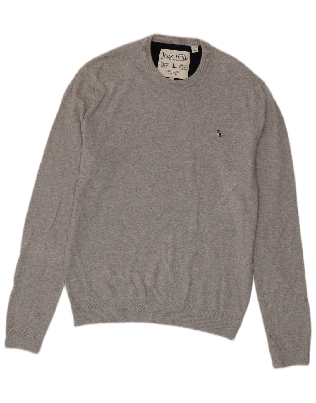 Jack Wills Mens Crew Neck Jumper Sweater Medium Grey