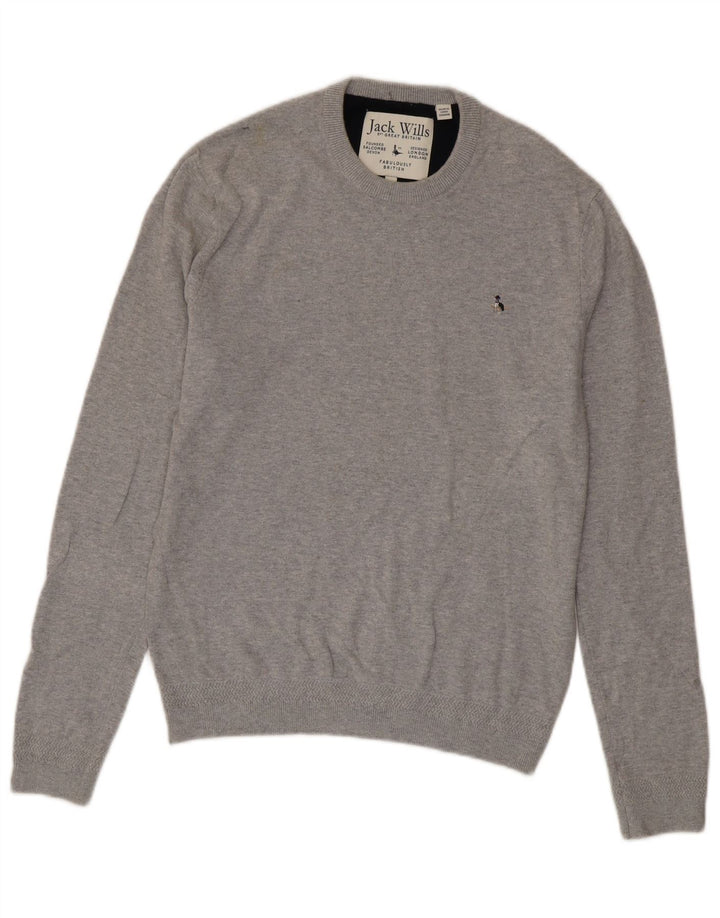 Jack Wills Mens Crew Neck Jumper Sweater Medium Grey