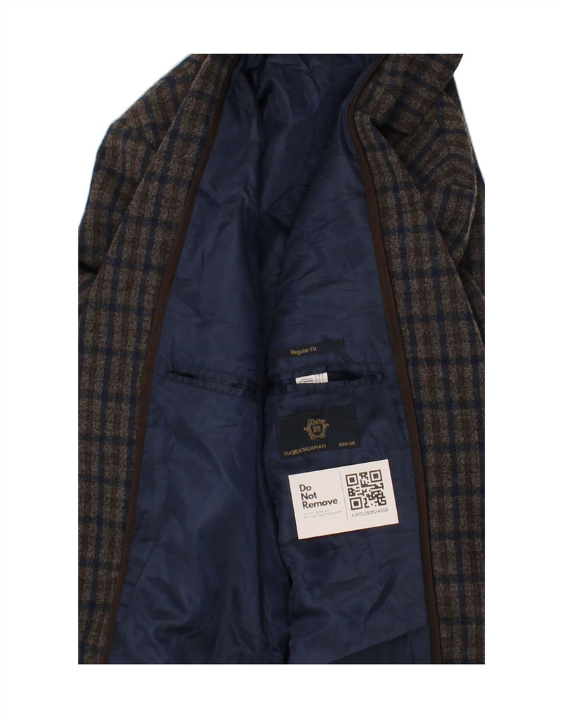 PIAZZA ITALIA Mens Regular Fit Blazer Jacket IT 48 Medium Grey Check Vintage PIAZZA ITALIA and Second-Hand PIAZZA ITALIA from Messina Hembry 