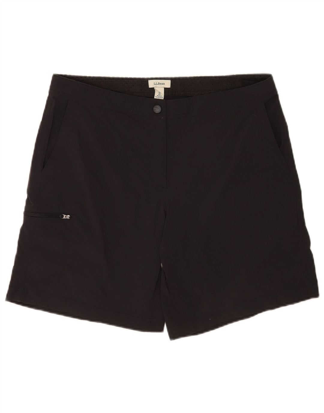 L.L.Bean Womens Cargo Shorts US 12 Large W34  Black Nylon