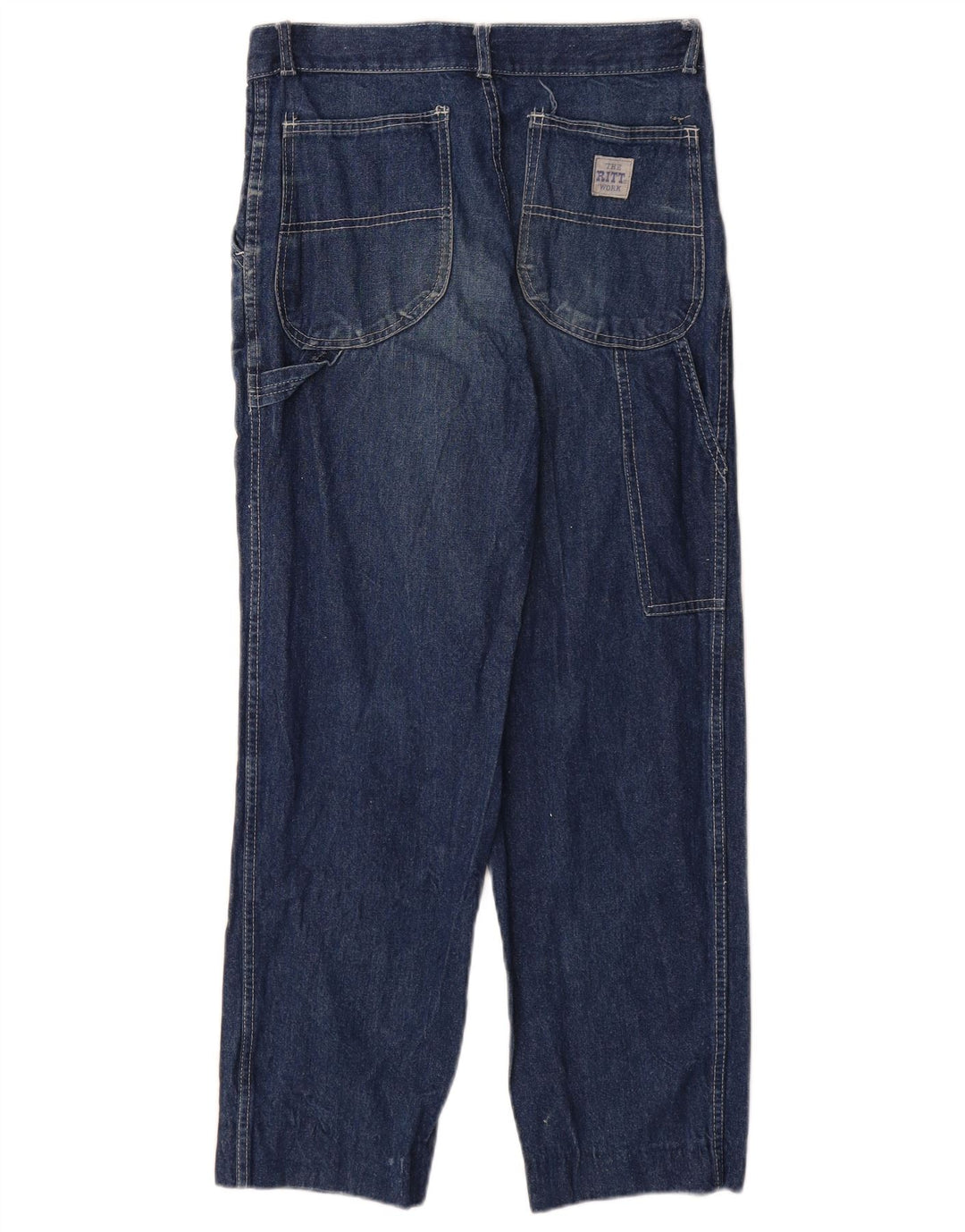 Vintage Womens Cargo Straight Jeans W29 L29 Navy Blue Cotton