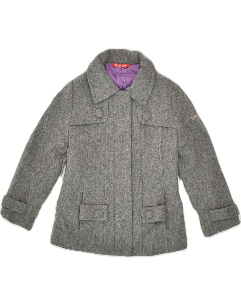 LIU JO Girls Overcoat 5-6 Years Grey Wool | Vintage Liu Jo | Thrift | Second-Hand Liu Jo | Used Clothing | Messina Hembry 