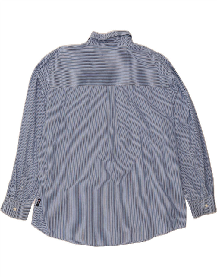 CHAPS Mens Shirt 2XL Blue Pinstripe Cotton Vintage Chaps and Second-Hand Chaps from Messina Hembry 