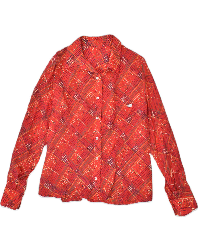 VINTAGE Womens Shirt UK 16 Large Red Check | Vintage | Thrift | Second-Hand | Used Clothing | Messina Hembry 