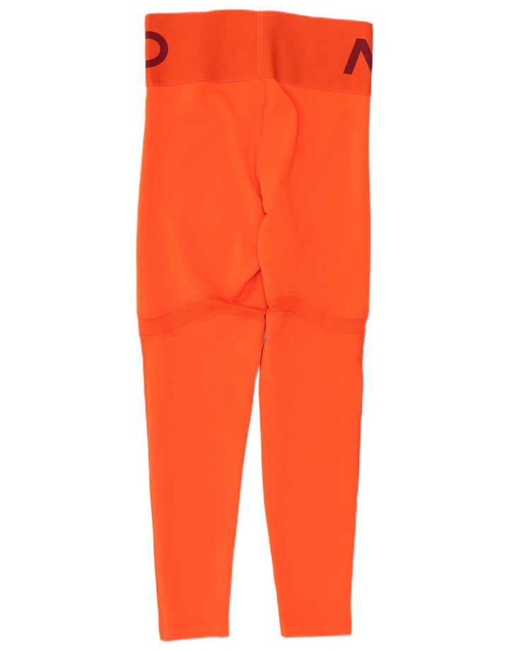 Nike Womens Dri Fit Graphic Crop Leggings UK 12 Medium  Orange