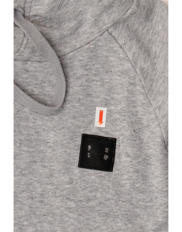 UNDER ARMOUR Mens Hoodie Jumper Large Grey Flecked Cotton